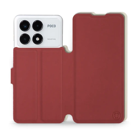 Etui Soft Touch do Xiaomi POCO F6 Pro - wzór Zachodząca czerwień z platyną