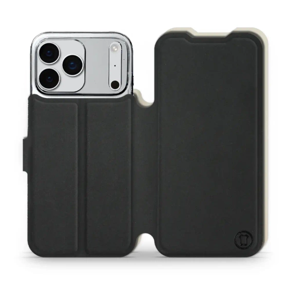 Etui Soft Touch do Apple iPhone 17 Pro Max - wzór Satynowa czerń z platyną