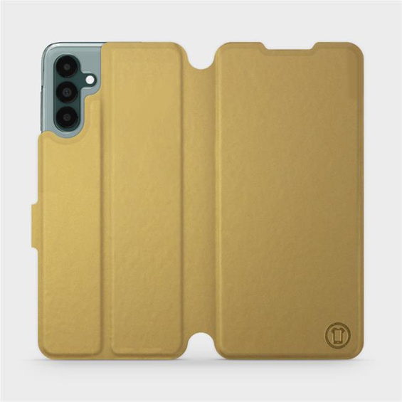 Etui do Samsung Galaxy A04S - wzór Gold&Orange