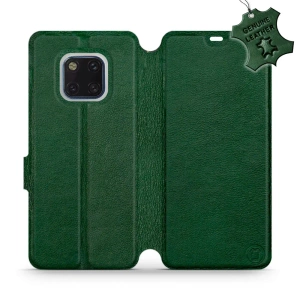 Etui ze skóry naturalnej do Huawei Mate 20 Pro - wzór Green Leather