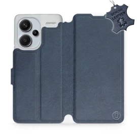 Etui ze skóry naturalnej do Xiaomi Redmi Note 13 PRO Plus - wzór Blue Leather
