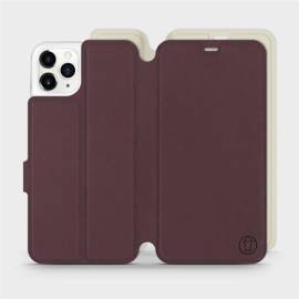 Etui Soft Touch do Apple iPhone 11 Pro Max - wzór Matowy burgund z platyną