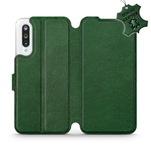 Etui ze skóry naturalnej do Xiaomi Mi 9 Lite - wzór Green Leather