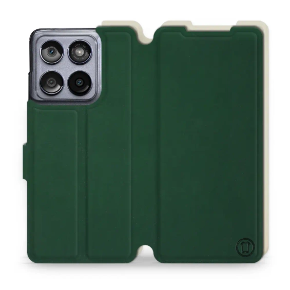 Etui Soft Touch do Motorola Edge 60 Fusion - wzór Miejska zieleń z platyną