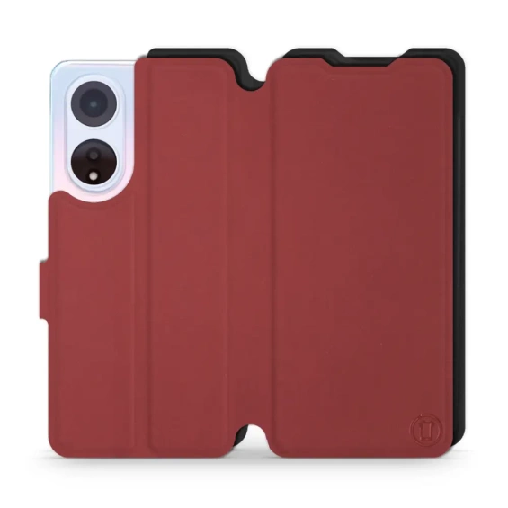 Etui Soft Touch do OPPO A98 5G - wzór Zachodząca czerwień z czernią