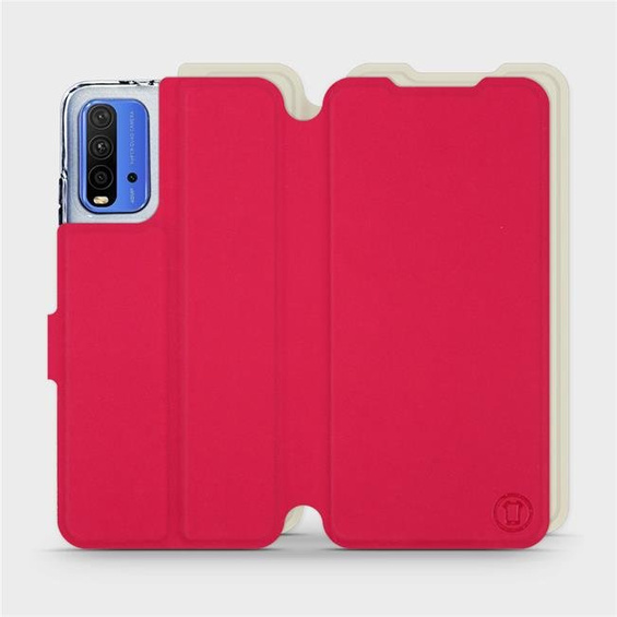 Etui Soft Touch do Xiaomi Redmi 9T - wzór Żywa czerwień z platyną