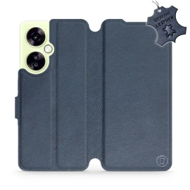 Etui ze skóry naturalnej do OnePlus Nord CE 3 Lite 5G - wzór Blue Leather