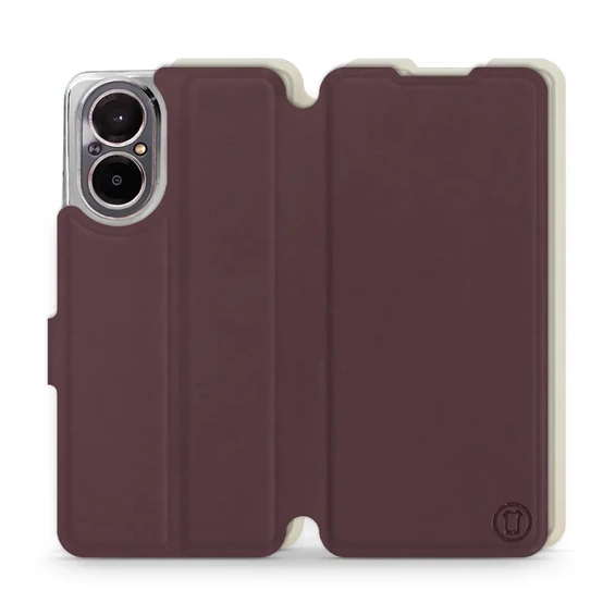 Etui Soft Touch do Realme C67 4G - wzór Matowy burgund z platyną