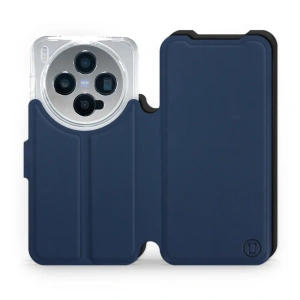 Etui Soft Touch do Vivo X300 - wzór Głęboki granat z czernią