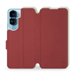 Etui Soft Touch do Huawei Honor 90 Lite - wzór Zachodząca czerwień z platyną