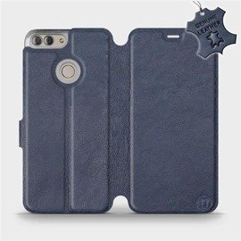 Etui ze skóry naturalnej do Huawei P Smart - wzór Blue Leather