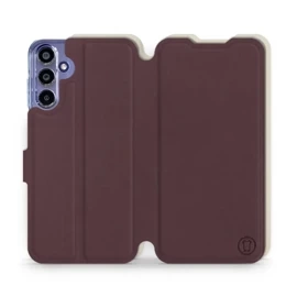 Etui Soft Touch do Samsung Galaxy A15 4G - wzór Matowy burgund z platyną