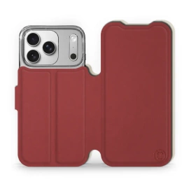 Etui Soft Touch do Apple iPhone 17 Pro - wzór Zachodząca czerwień z platyną