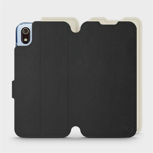 Etui Soft Touch do Xiaomi Redmi 7A - wzór Satynowa czerń z platyną