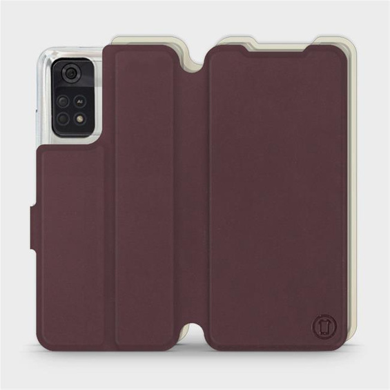 Etui Soft Touch do Xiaomi POCO M4 Pro 4G - wzór Matowy burgund z platyną