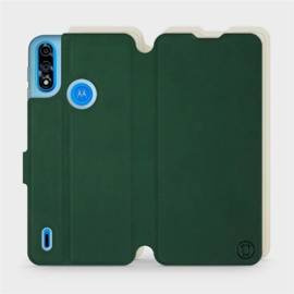 Etui Soft Touch do Motorola Moto E7i Power - wzór Miejska zieleń z platyną