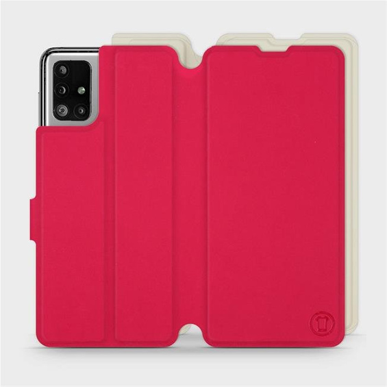 Etui Soft Touch do Samsung Galaxy M51 - wzór Żywa czerwień z platyną