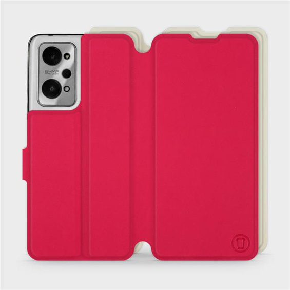 Etui Soft Touch do Realme GT 2 - wzór Żywa czerwień z platyną