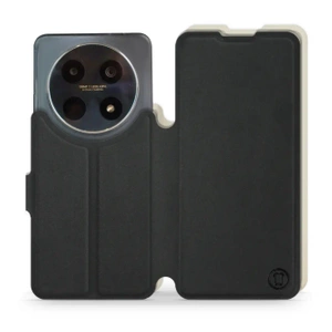 Etui Soft Touch do Huawei Nova 12i - wzór Satynowa czerń z platyną