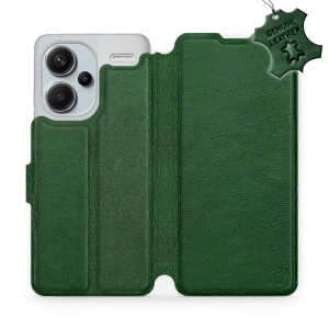 Etui ze skóry naturalnej do Xiaomi Redmi Note 13 PRO Plus - wzór Green Leather