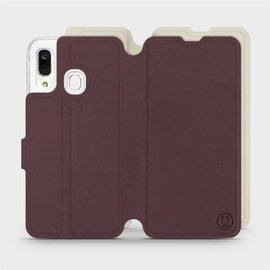Etui Soft Touch do Samsung Galaxy A40 - wzór Matowy burgund z platyną