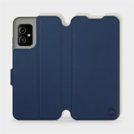 Etui Soft Touch do Asus Zenfone 8 - wzór Głęboki granat z platyną