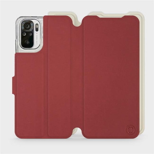 Etui Soft Touch do Xiaomi Redmi Note 10 - wzór Zachodząca czerwień z platyną