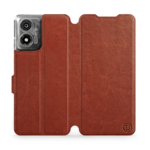 Etui do Motorola Moto E14 - wzór Brown&Orange