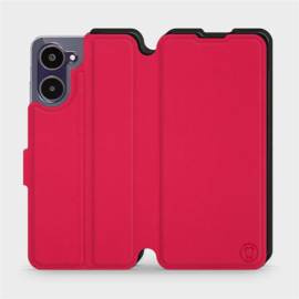 Etui Soft Touch do Realme 10 - wzór Żywa czerwień z czernią