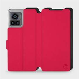 Etui Soft Touch do Motorola Edge 30 Ultra - wzór Żywa czerwień z czernią