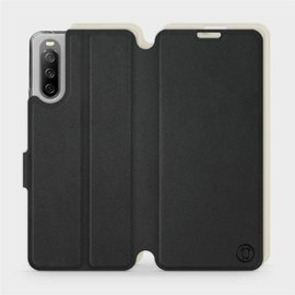 Etui Soft Touch do Sony Xperia 10 III - wzór Satynowa czerń z platyną