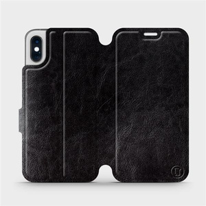 Etui do Apple iPhone XS - wzór Black&Gray