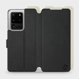 Etui Soft Touch do Samsung Galaxy S20 Ultra - wzór Satynowa czerń z platyną