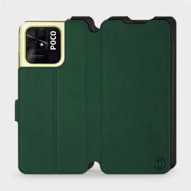 Etui Soft Touch do Xiaomi POCO C40 - wzór Miejska zieleń z czernią