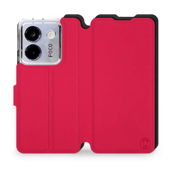 Etui Soft Touch do Xiaomi POCO M7 Pro 5G - wzór Żywa czerwień z czernią
