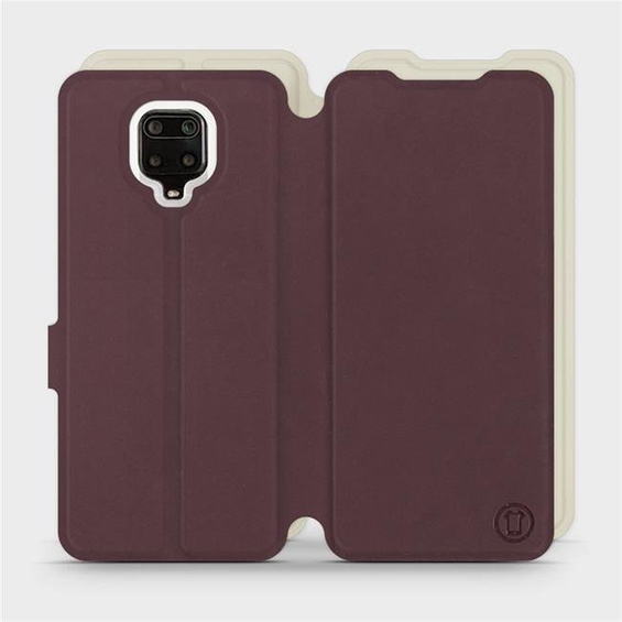 Etui Soft Touch do Xiaomi Redmi Note 9 Pro - wzór Matowy burgund z platyną