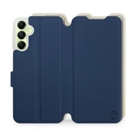 Etui Soft Touch do Samsung Galaxy A05s - wzór Głęboki granat z platyną