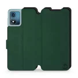 Etui Soft Touch do Motorola Moto E13 - wzór Miejska zieleń z czernią