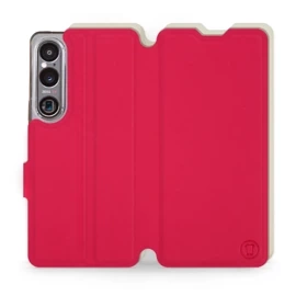 Etui Soft Touch do Sony Xperia 1 VI - wzór Żywa czerwień z platyną