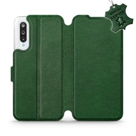 Etui ze skóry naturalnej do Xiaomi Mi 9 Lite - wzór Green Leather