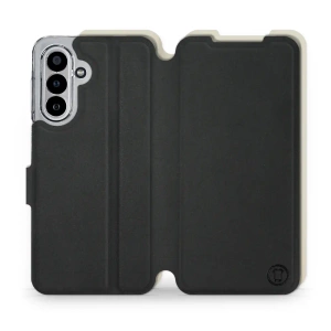 Etui Soft Touch do Samsung Galaxy A17 5G - wzór Satynowa czerń z platyną