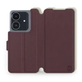 Etui Soft Touch do Realme Note 60 - wzór Matowy burgund z platyną