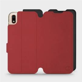Etui Soft Touch do Huawei Y5 2019 - wzór Zachodząca czerwień z czernią