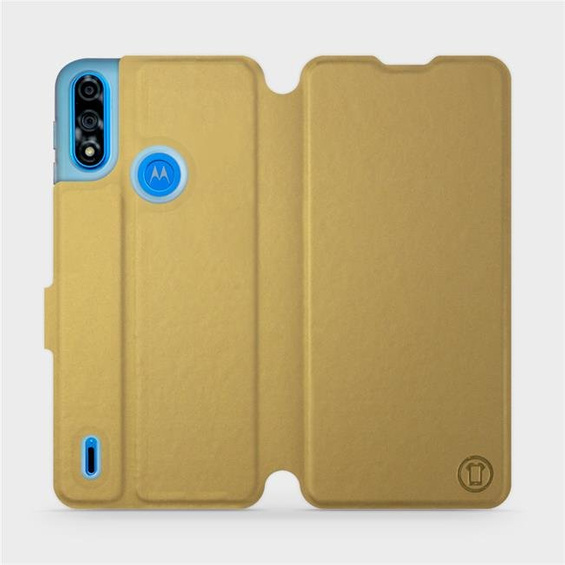 Etui do Motorola Moto E7 Power - wzór Gold&Orange