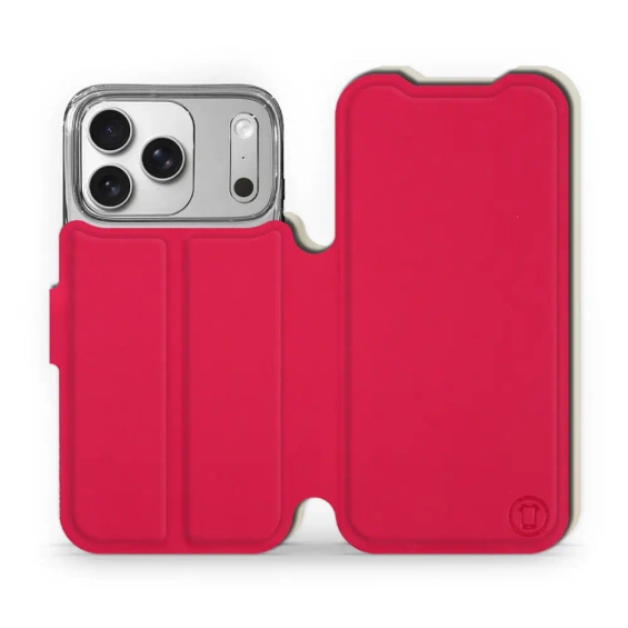 Etui Soft Touch do Apple iPhone 17 Pro - wzór Żywa czerwień z platyną