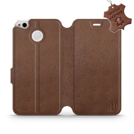Etui ze skóry naturalnej do Xiaomi Redmi 4X - wzór Brown Leather