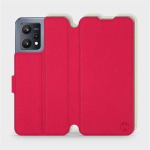 Etui Soft Touch do Realme 9 - wzór Żywa czerwień z platyną