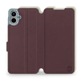 Etui Soft Touch do Samsung Galaxy A07 - wzór Matowy burgund z platyną