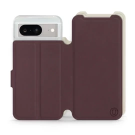 Etui Soft Touch do Google Pixel 8 - wzór Matowy burgund z platyną