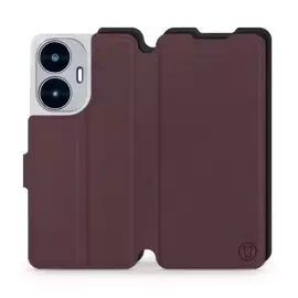Etui Soft Touch do Realme C55 - wzór Matowy burgund z czernią